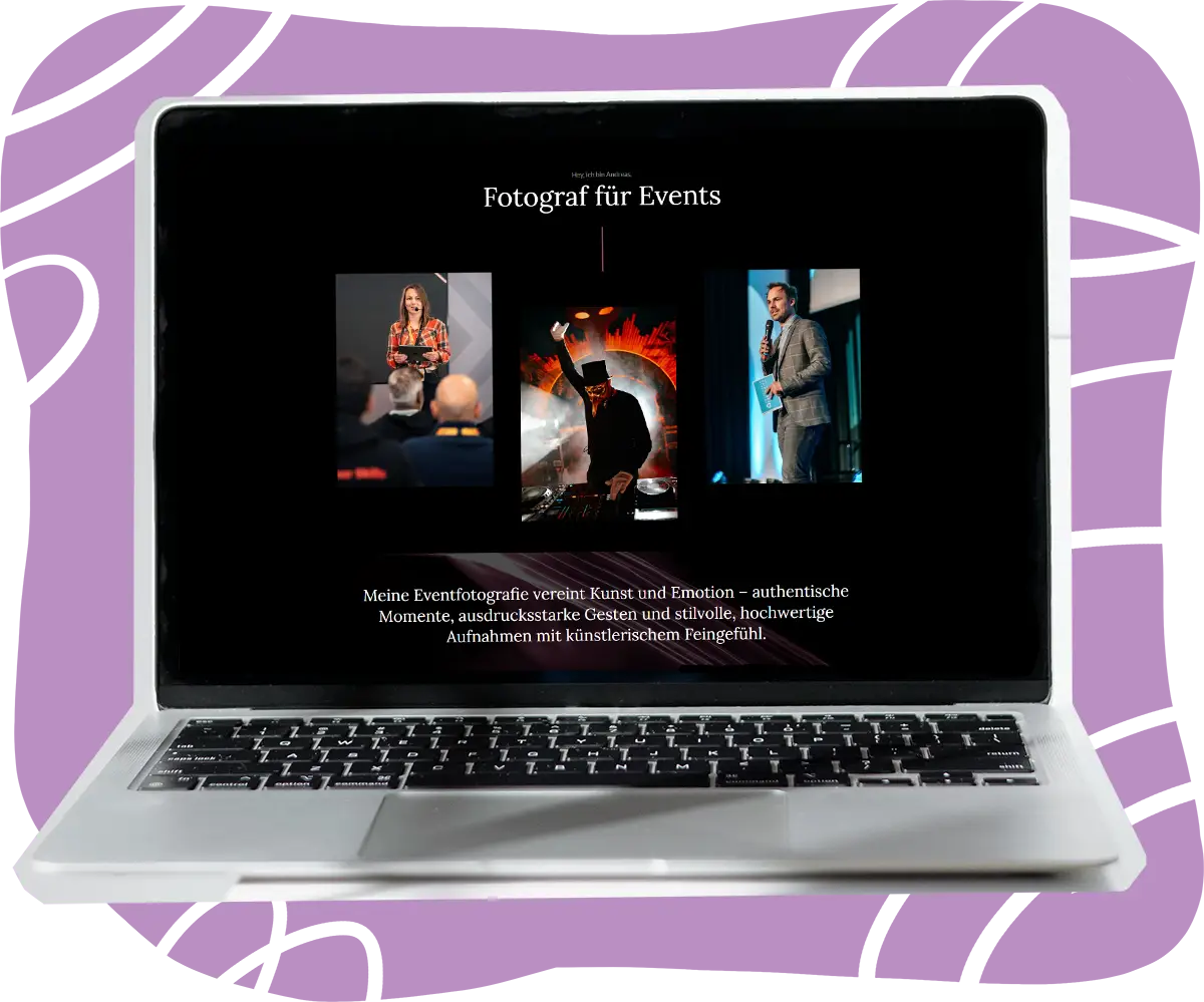 Website Design für einen Eventfotografen