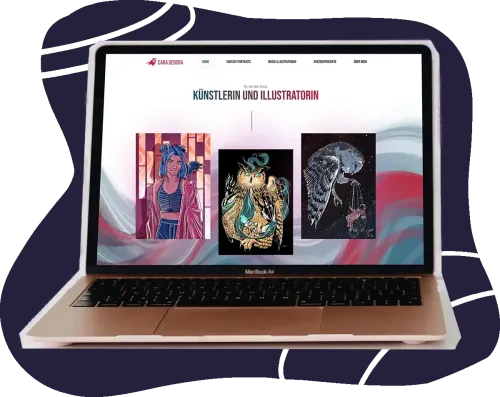 Webdesign einer Illustratotin