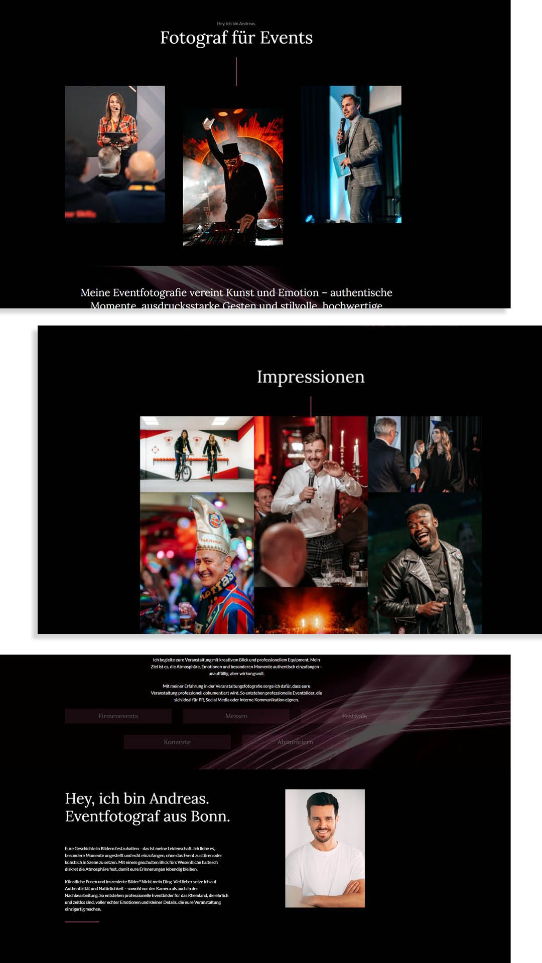 Webdesign Eventfotografie